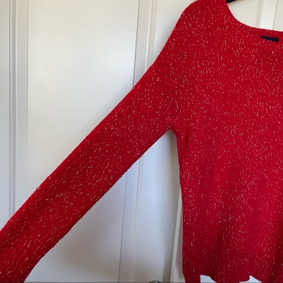 American Eagle Outfitters Vintage Scoop Neck Red&Gold Sweater.Med - Picture 4 of 9
